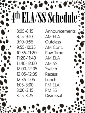 Schedule